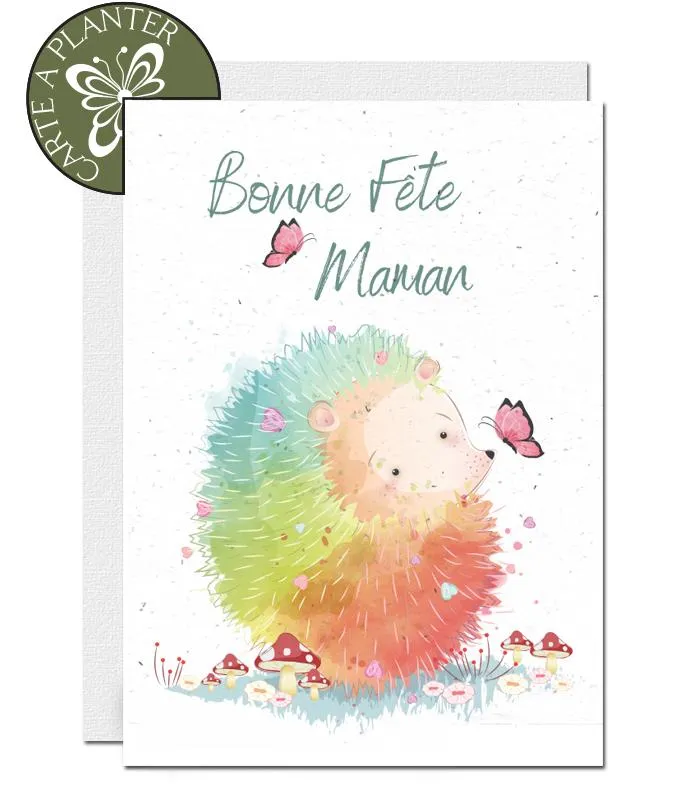 Plantable Mother's Day Card - Hedgehog