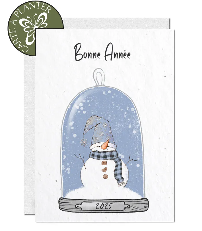 Plantable  New Year Card - Snow Globe