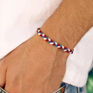 Pura Vida Braided Bracelet- Red, White, and Blue