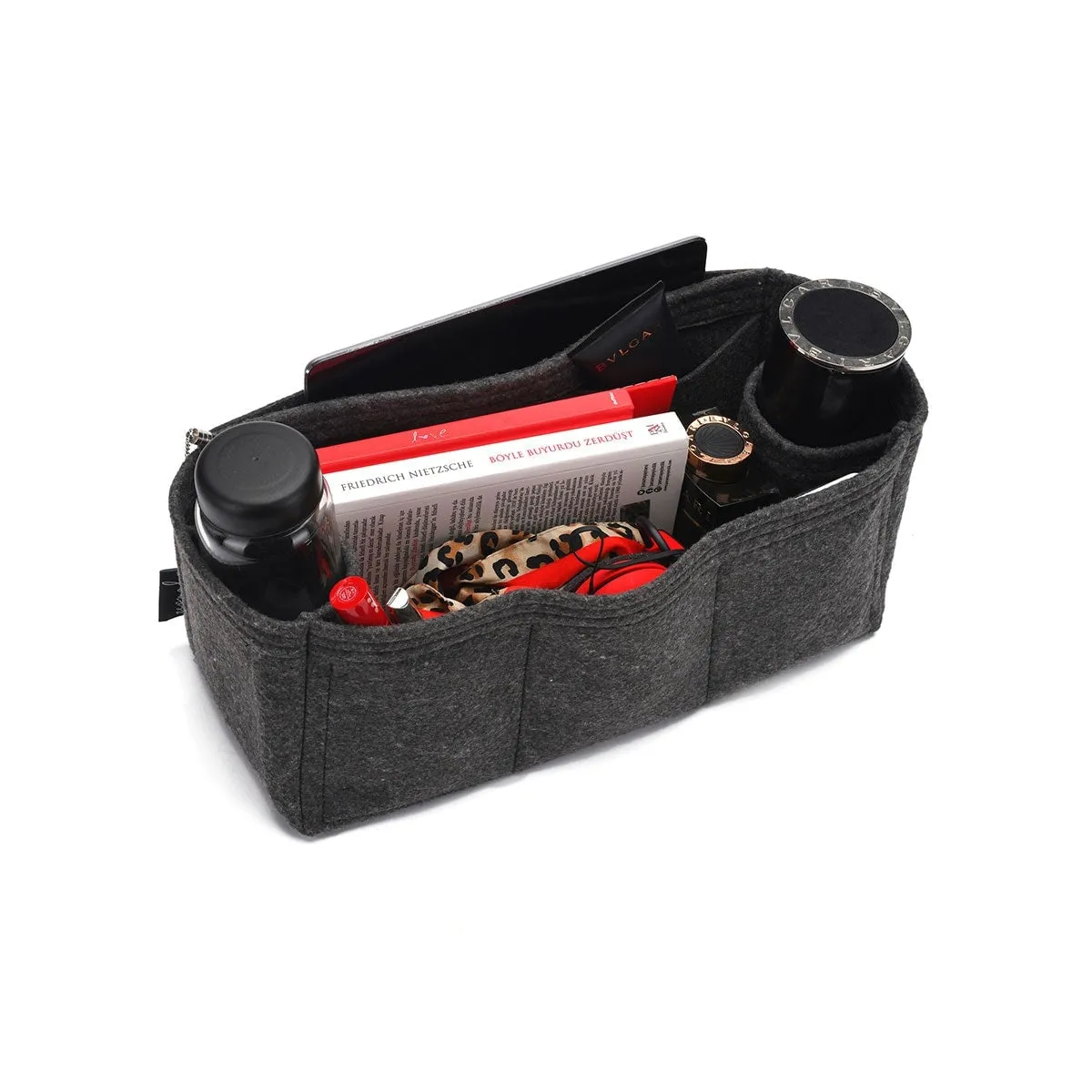 Purse Organizer Insert for Balenciaga Classic City Medium, Bag Organizer with Double Bottle and Pen Holders