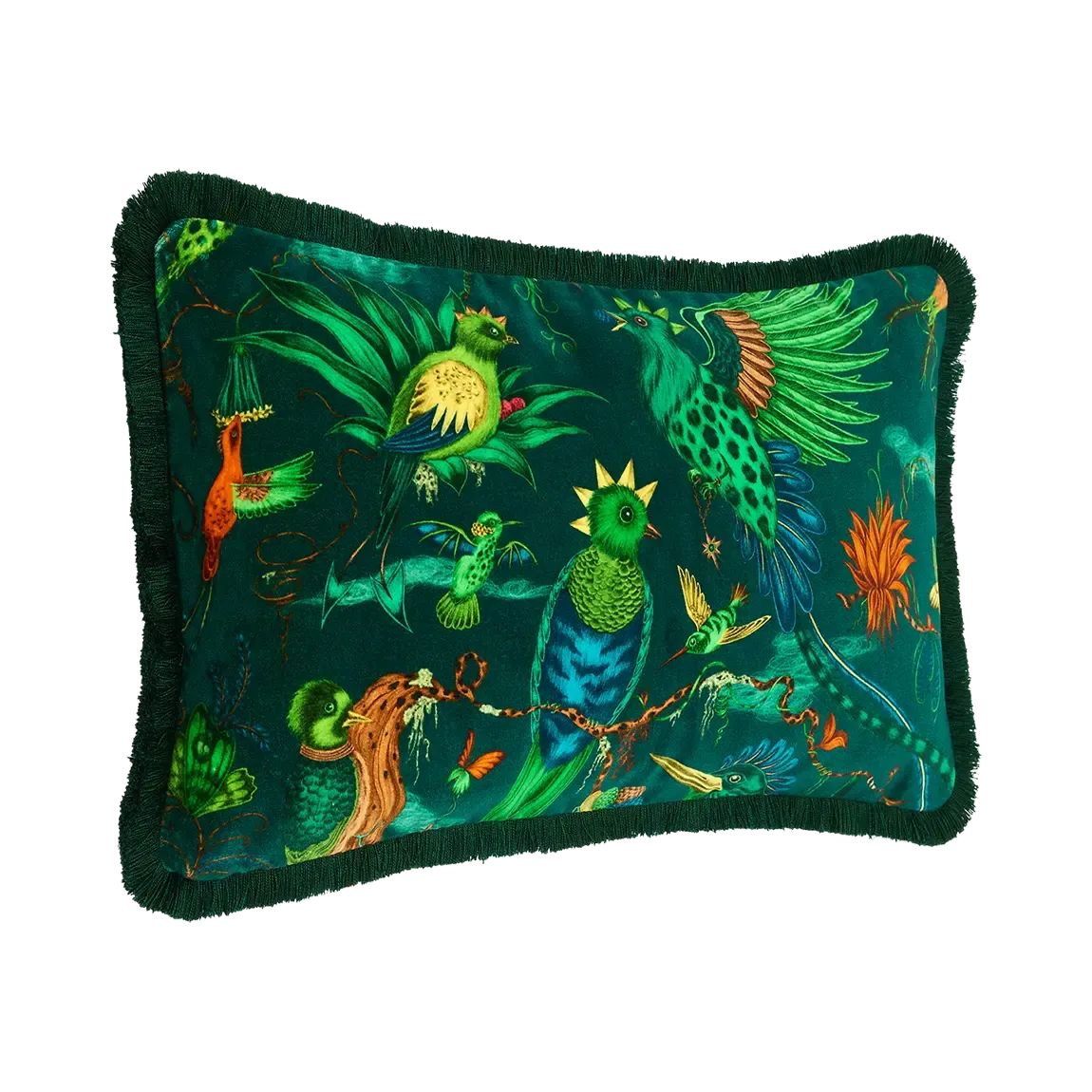 Quetzal Luxury Velvet Bolster Cushion