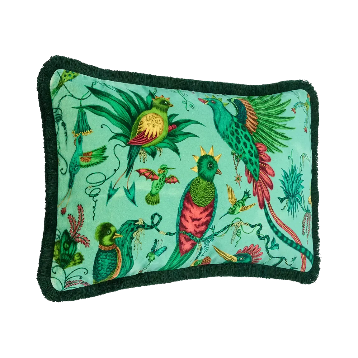 Quetzal Luxury Velvet Bolster Cushion