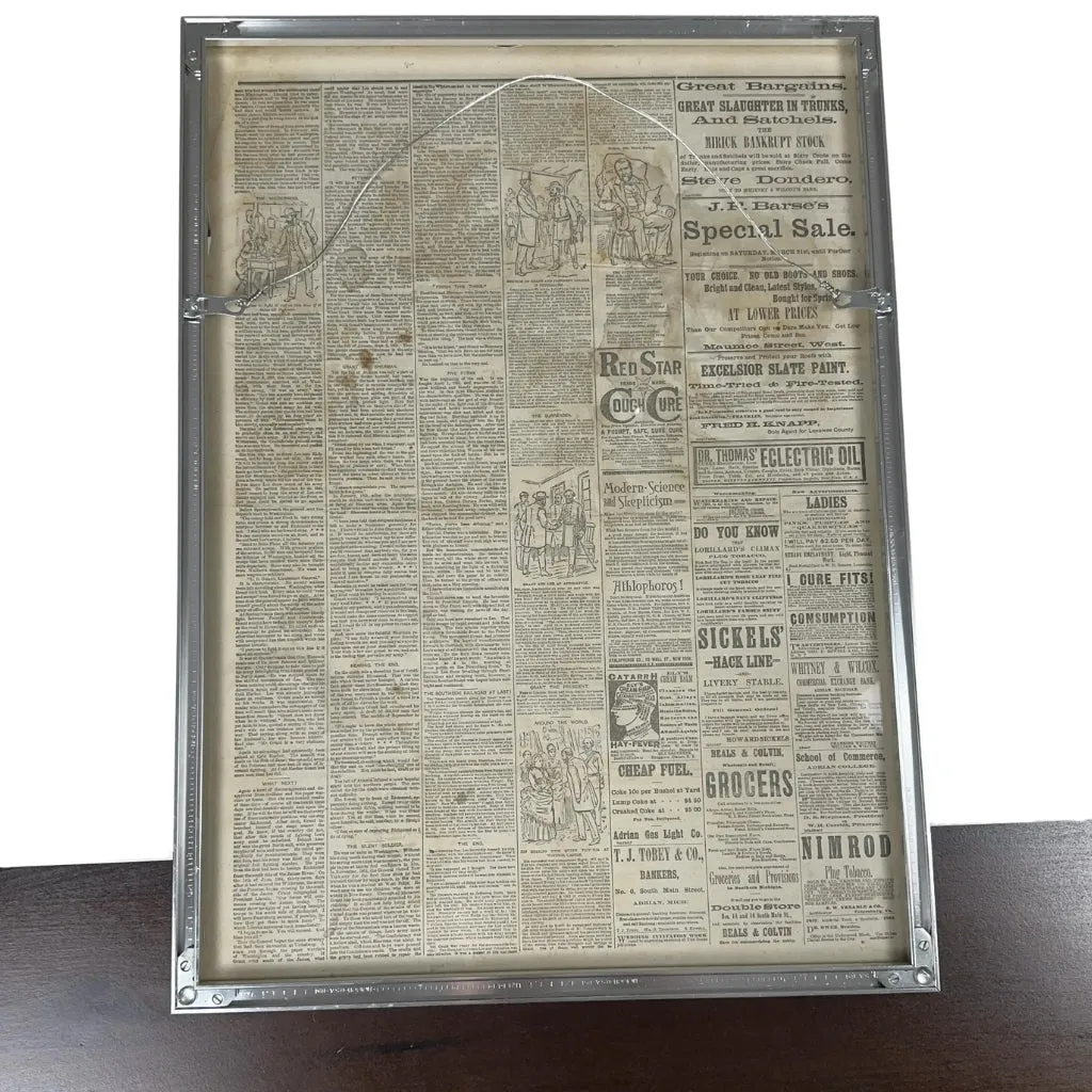 "Adrian Daily Times" with stories about the life and career of Gen. Ulysses Grant — Adrian, Michigan, March 31, 1885