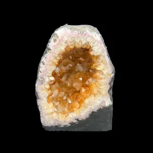 Radiant Citrine Geode Heat Treated Mineral Specimen