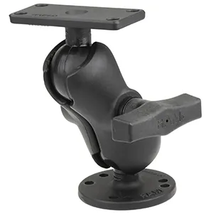 RAM Mount 1.5in Ball Mount with 2.5in Round Base, Short Arm and 1.5in x 3in Plate for Humminbird Helix 5 Only