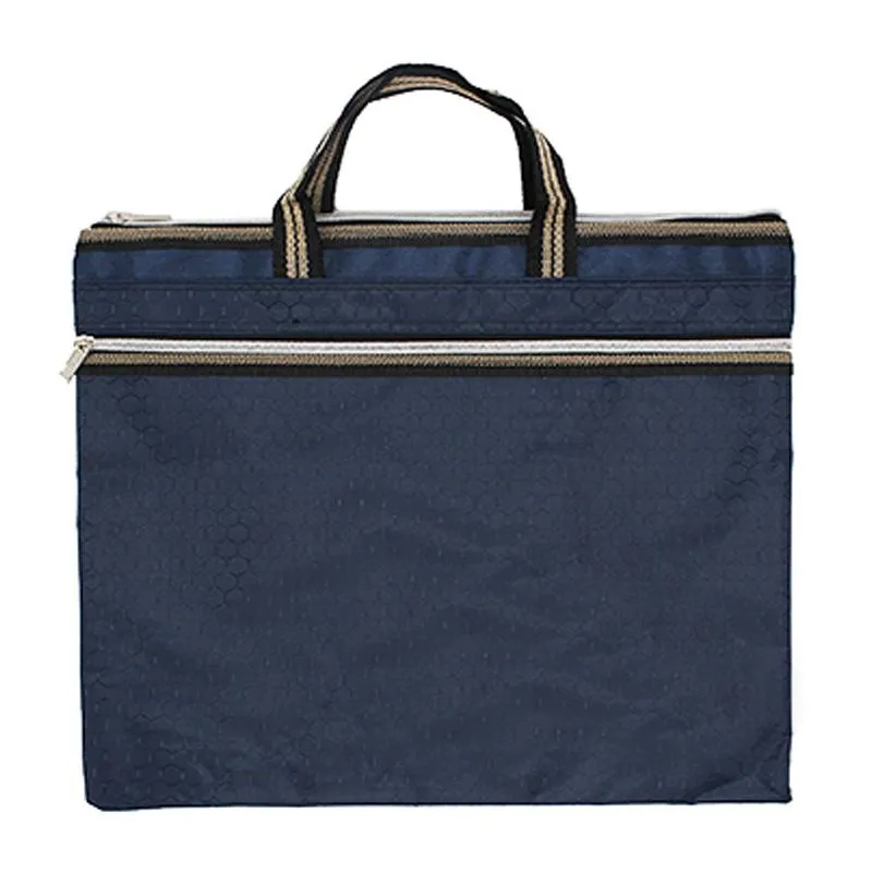 Rectangular Hand Carry Tote Bag with Hexagonal Design