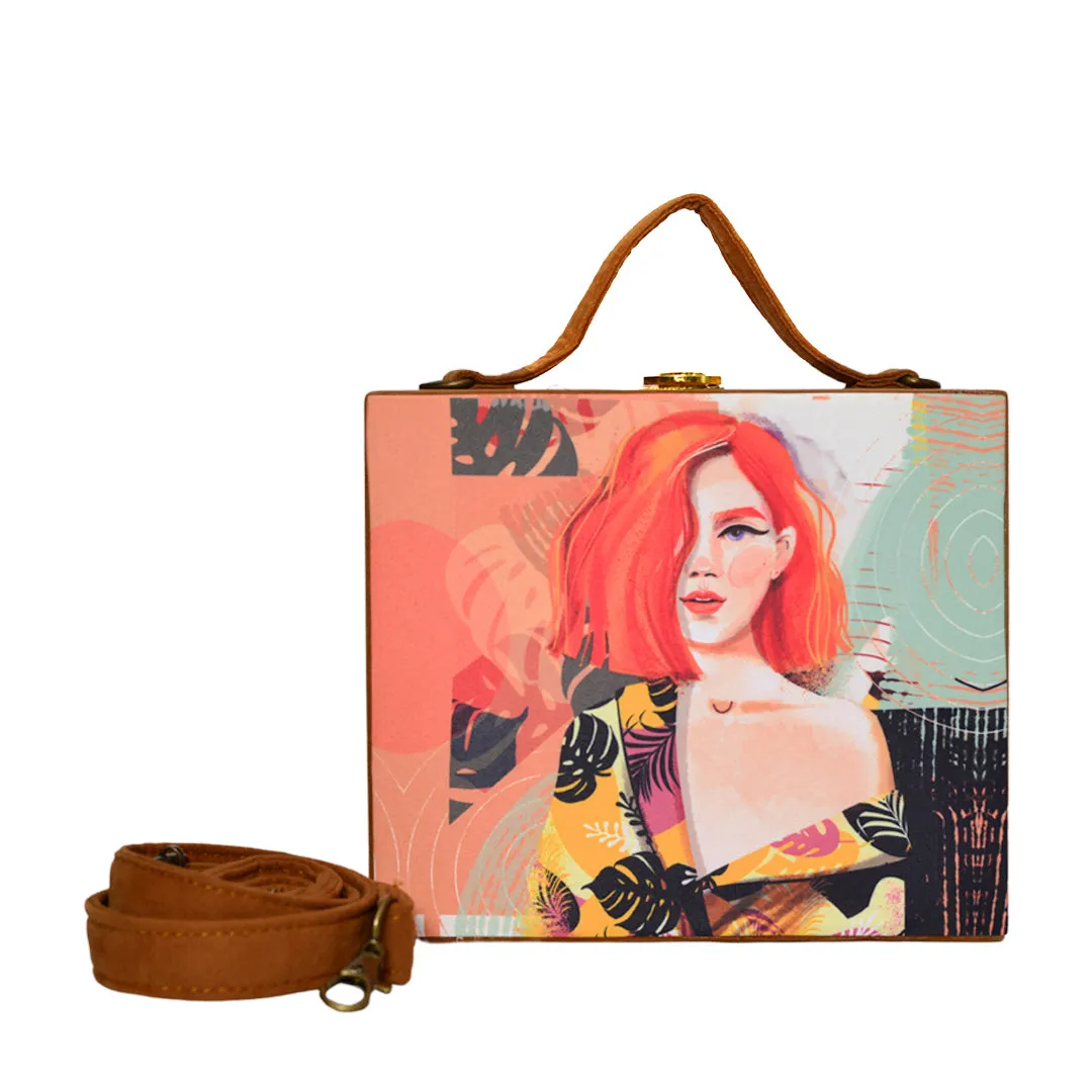 Red Hair Tropical Girl Clutch