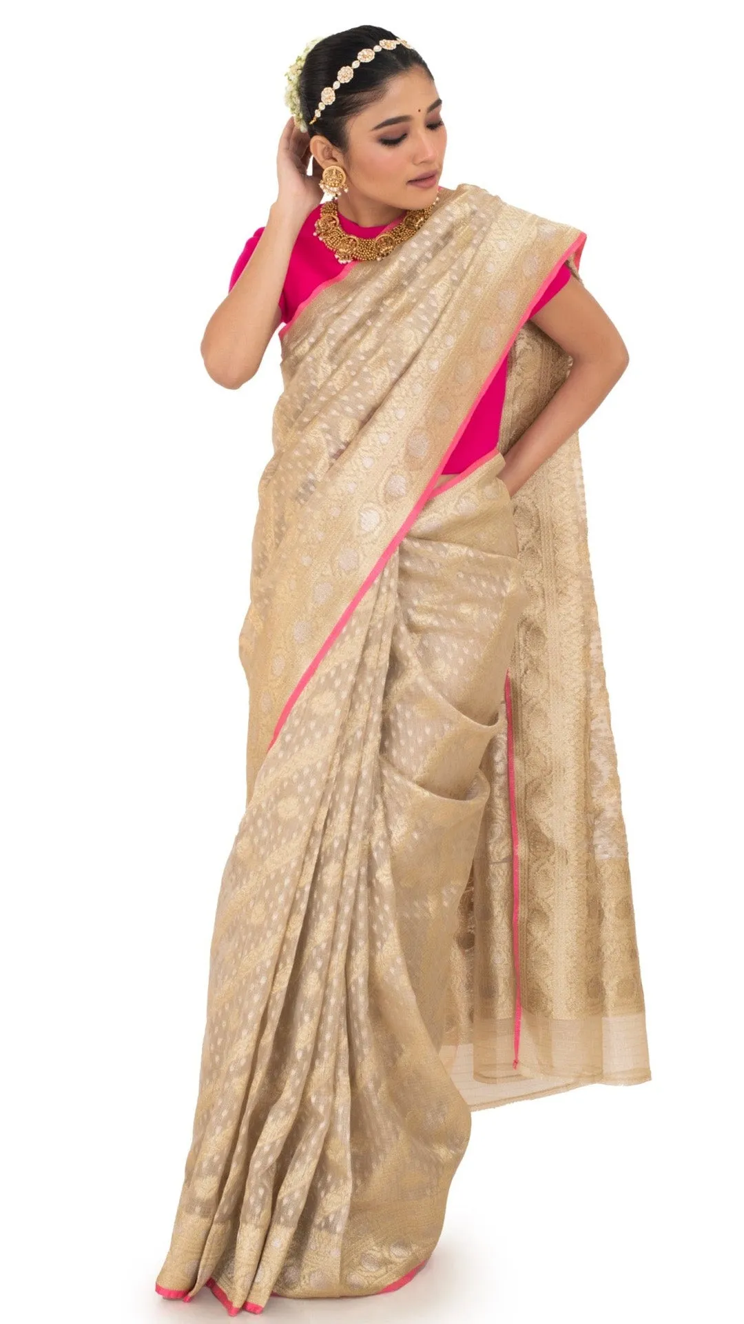 Regal Golden Tissue Kota Saree