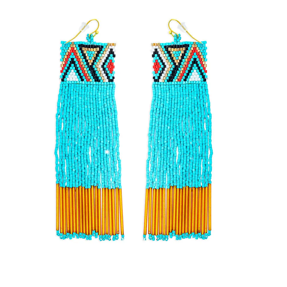 Resplendent Flow Beaded Earrings