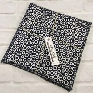 Reusable Dishcloth navy blue circle