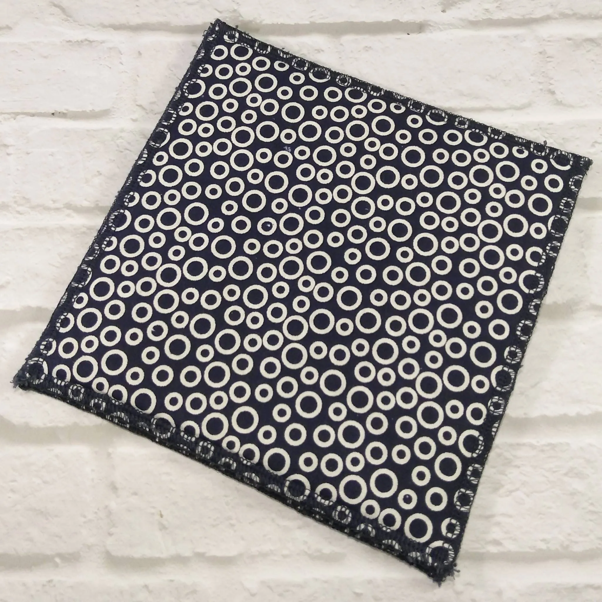 Reusable Dishcloth navy blue circle