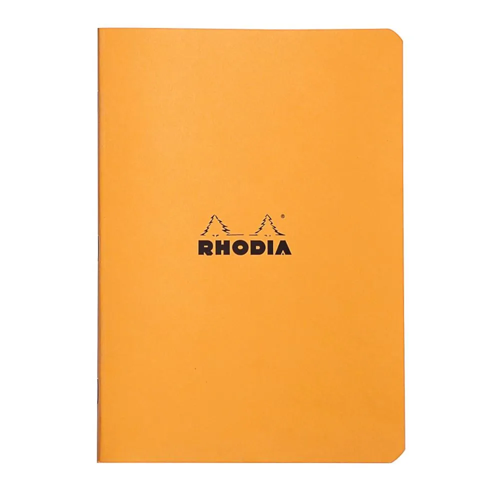 Rhodia A5 Side-Stapled Ruled Notebook - Orange