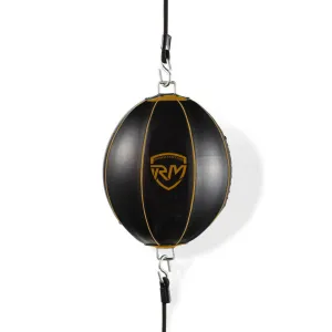 RingMaster Sports Double End Round Speed Ball BoxR Series Synthetic Leather Gold/Black