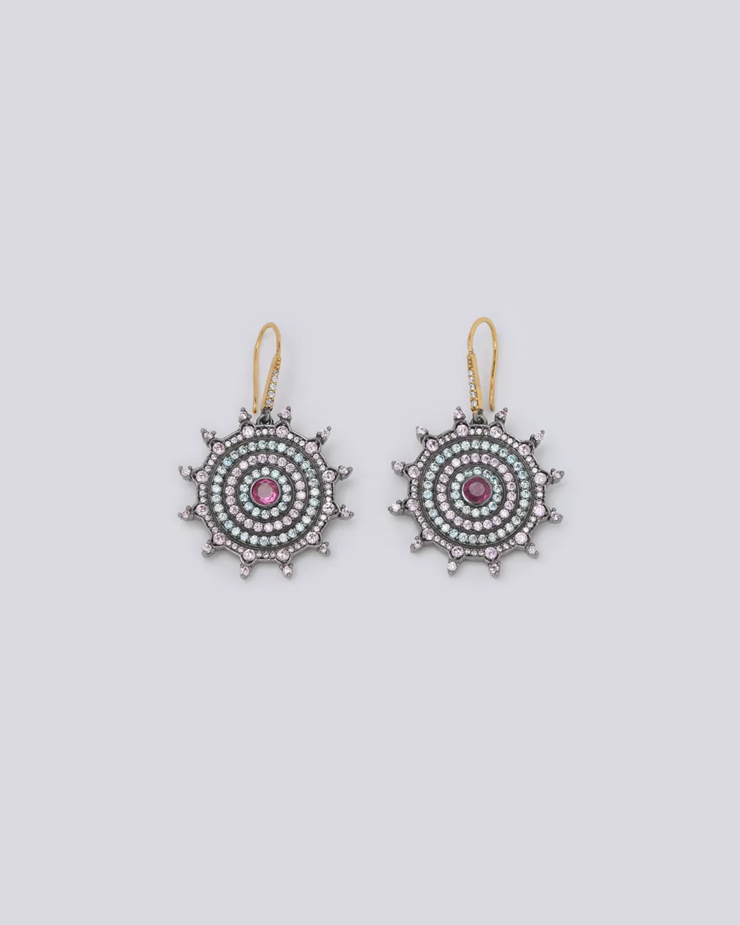 Round Shield Earrings