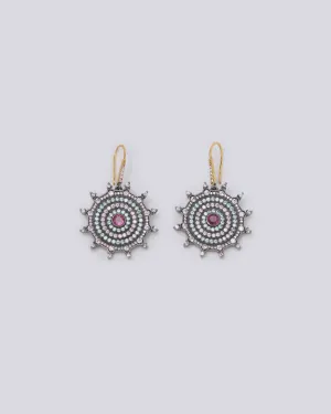 Round Shield Earrings