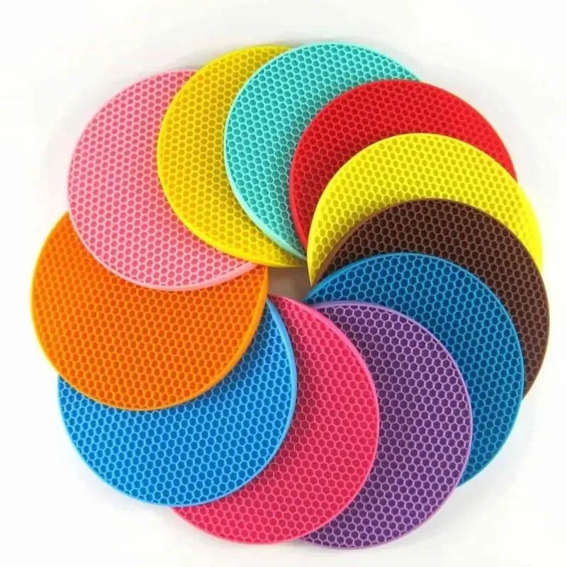 Round Silicone Coaster Non-slip Mat Heat Resistant