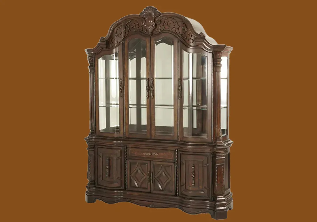 Royal Luxury Look Wooden Windsor Vitrine