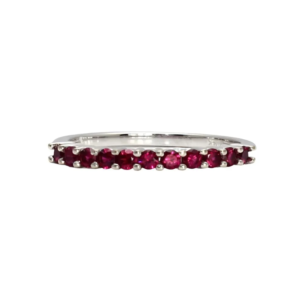 Ruby Anniversary Band Ruby Stacking Ring July Birthstone