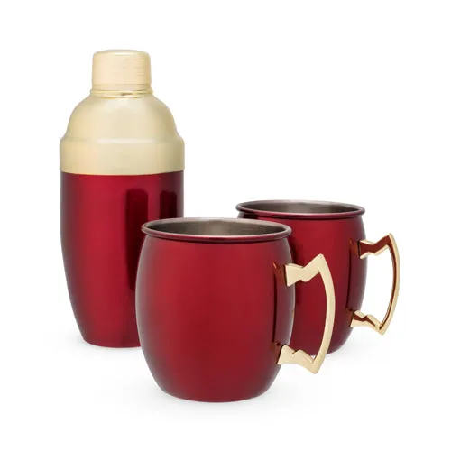 Rustic Holiday: Red Mule Mug & Cocktail Shaker Gift Set by T