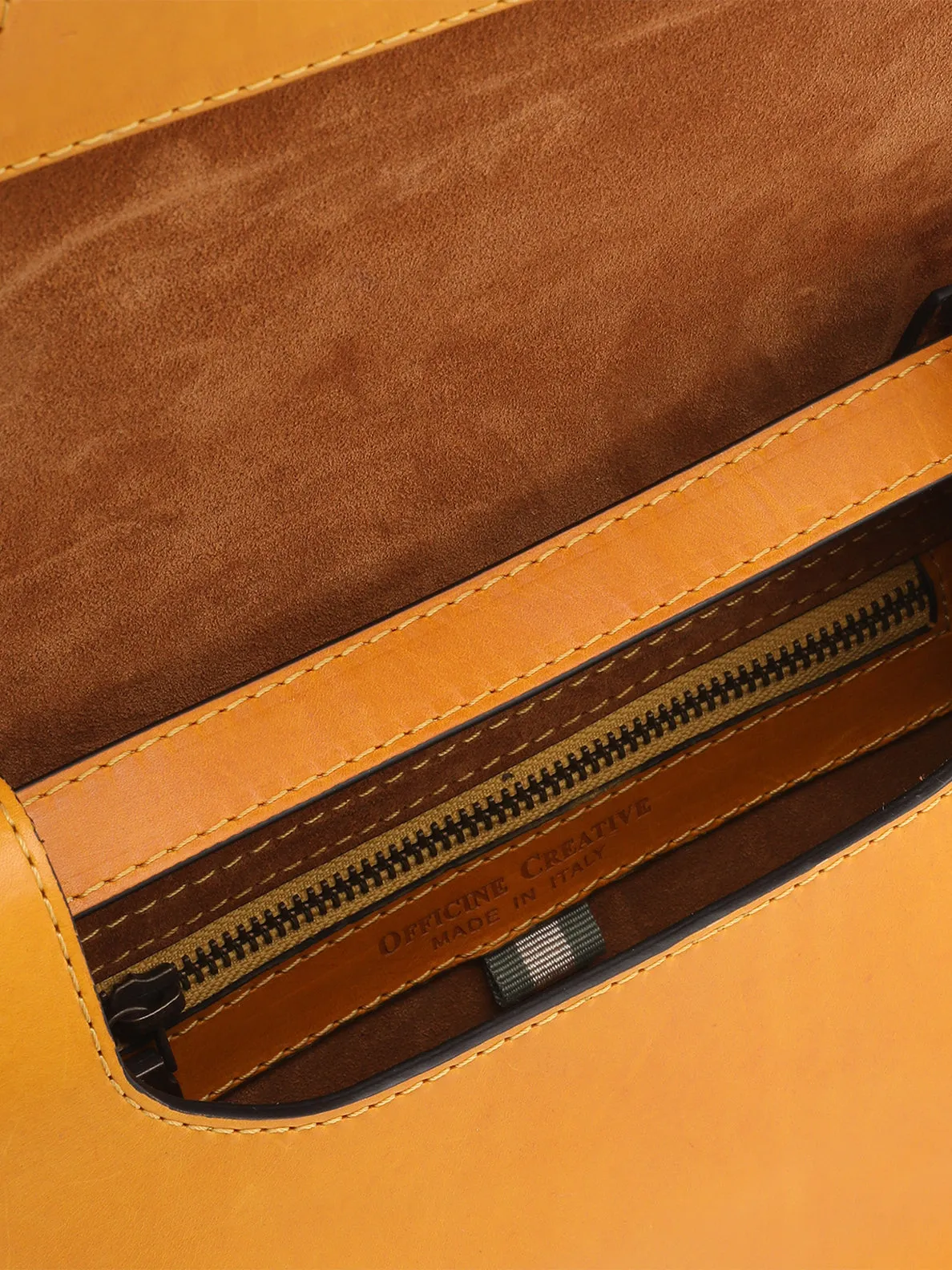 SADDLE 06 - Yellow Leather Handle Bag