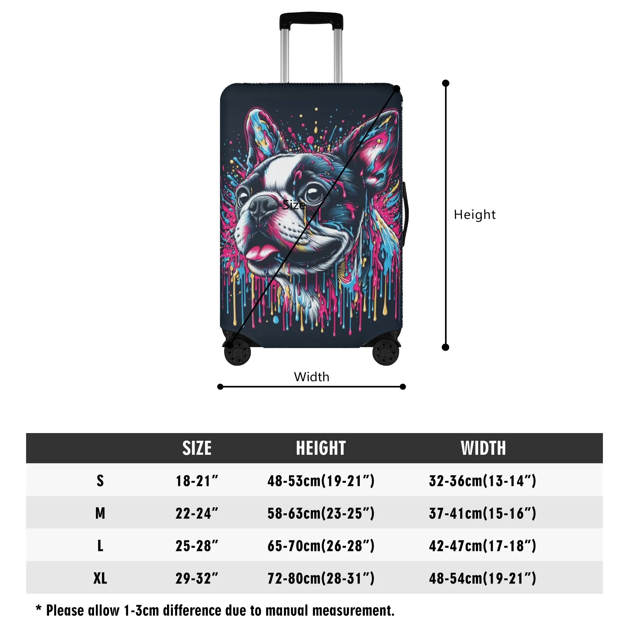 Sam - Luggage Cover for Boston Terrier lovers