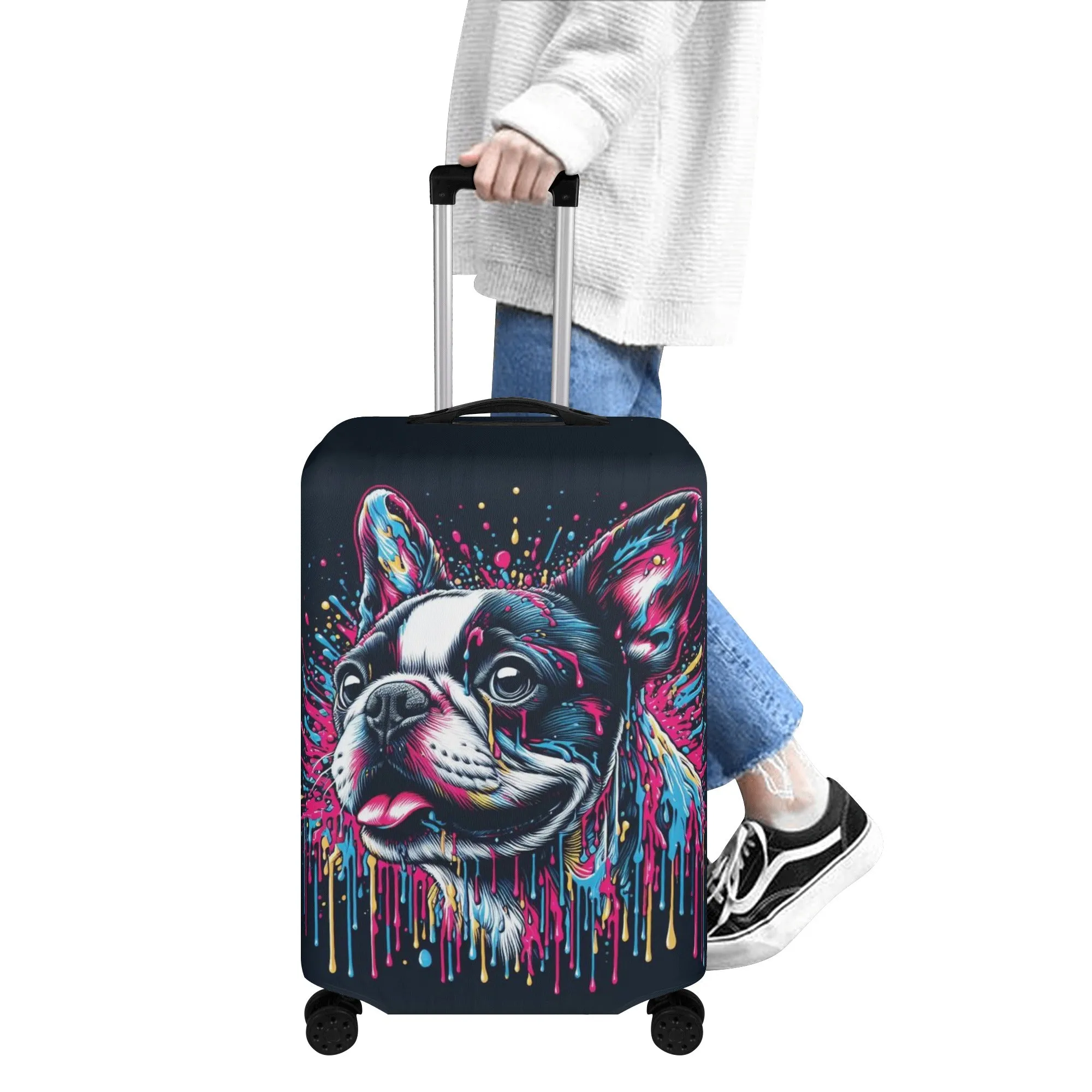 Sam - Luggage Cover for Boston Terrier lovers