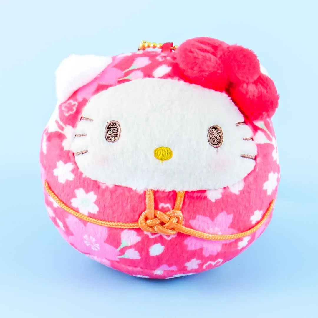 Sanrio Characters Sakura Daruma Plushie Charm - Hello Kitty