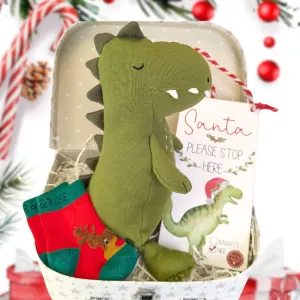 Santa Stop Here Mr Dino Baby's Christmas Gifts Trunk