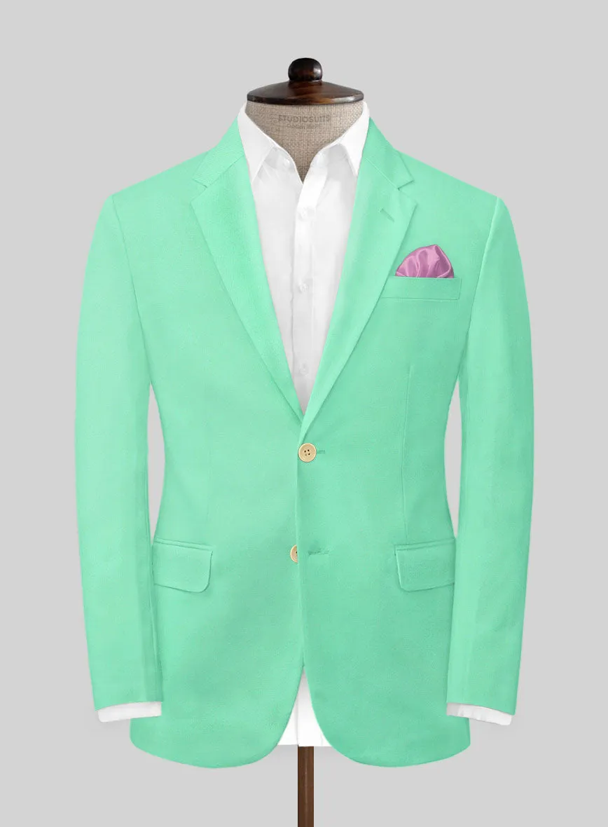 Scabal Pastel Green Cotton Stretch Jacket