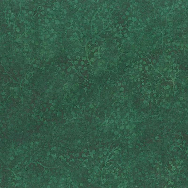 Season's Splendor Batiks - Berries Dark Forest Yardage