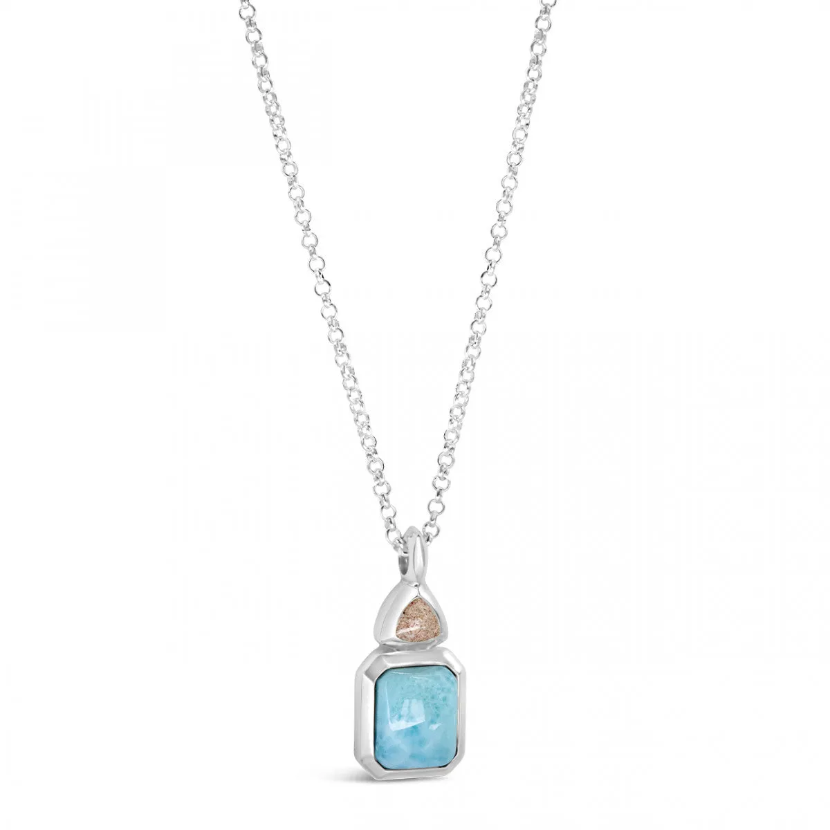 Serenity Necklace - Larimar & Sand