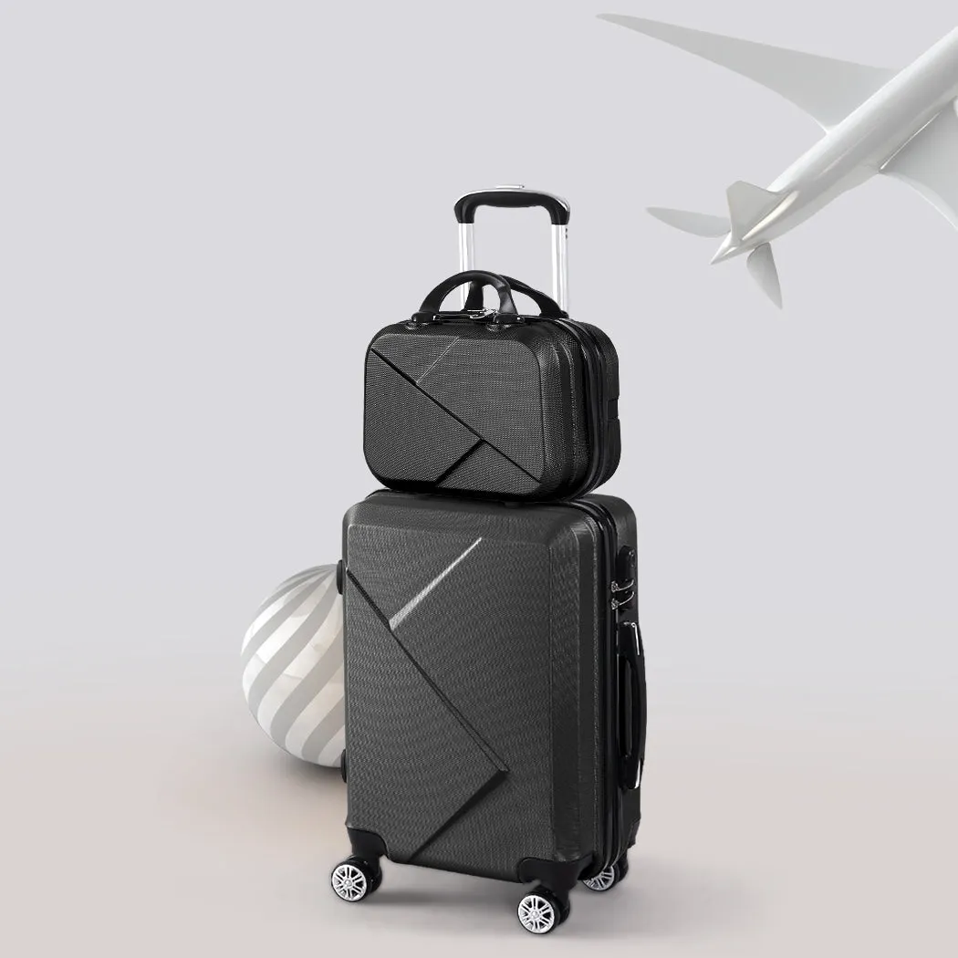 Set of 2 20"Travel Luggage Set - Black