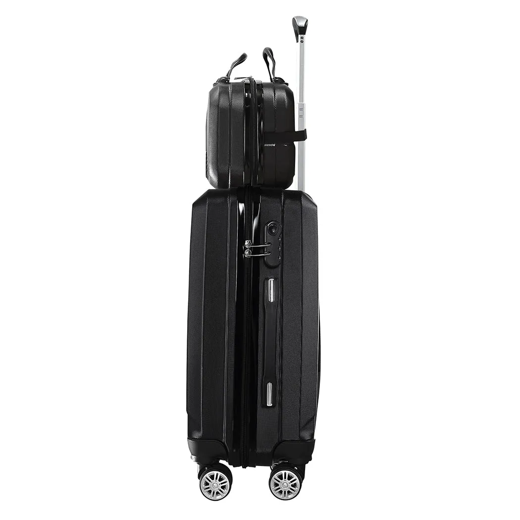 Set of 2 20"Travel Luggage Set - Black