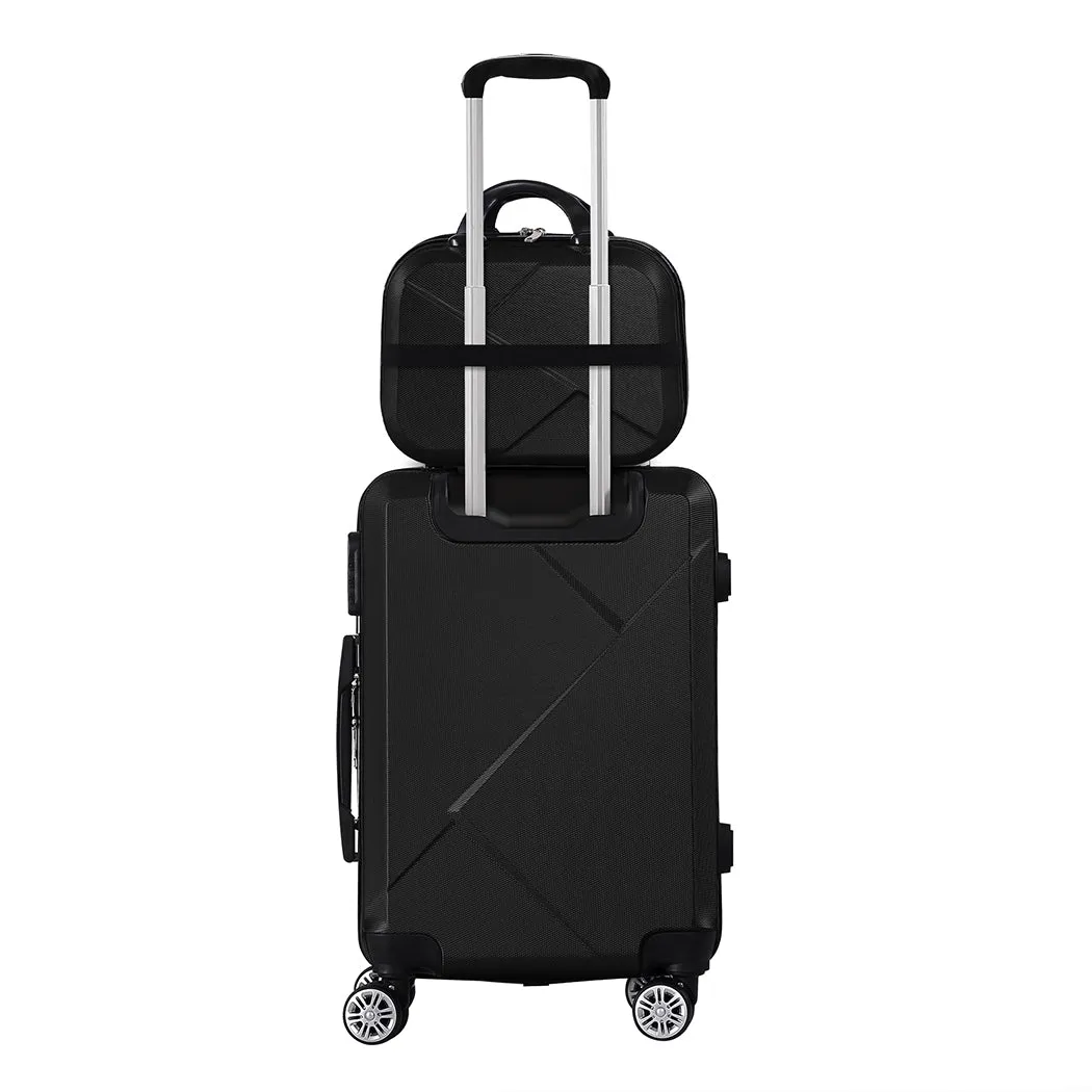 Set of 2 20"Travel Luggage Set - Black