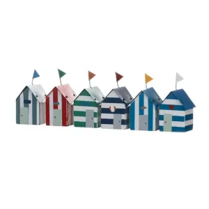 Shoeless Joe 9cm Wooden Beach Huts Ornament