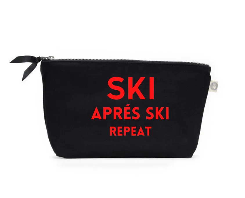 SKI Collection: Clutch Bag Black with SKI, APRÉS SKI, REPEAT