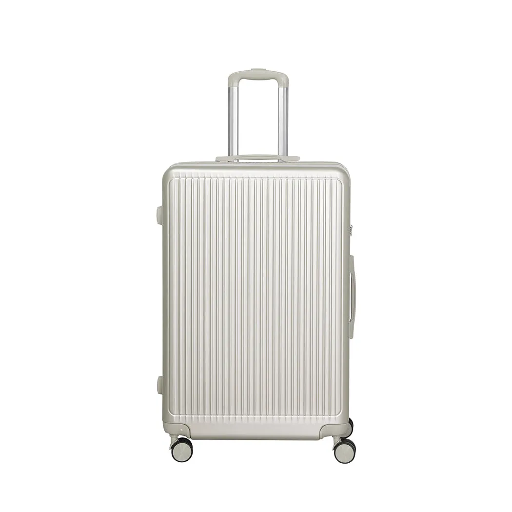 Slimbridge Luggage Suitcase Trolley White 2pc 20" 28"