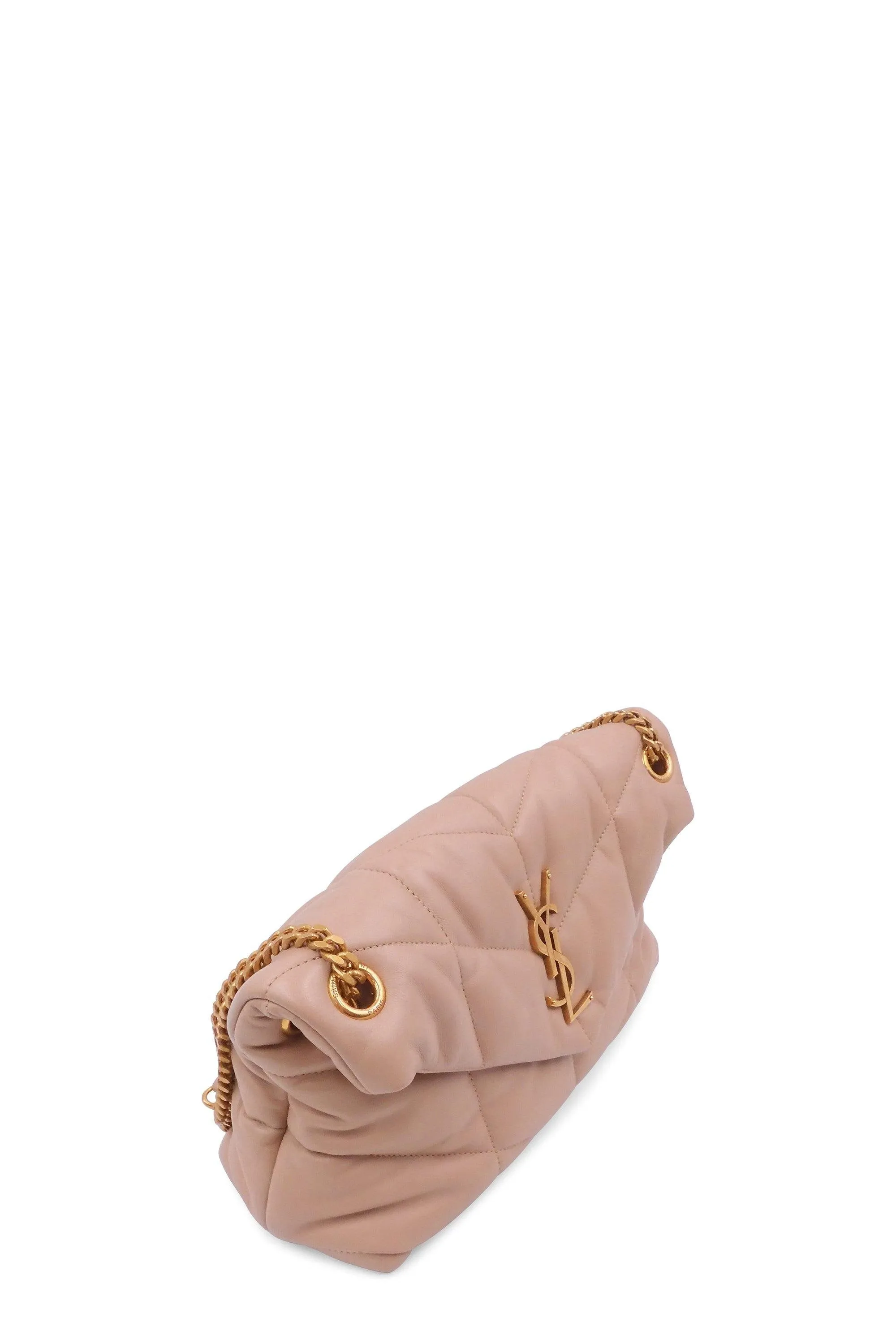 Small Loulou Puffer Bag Nude