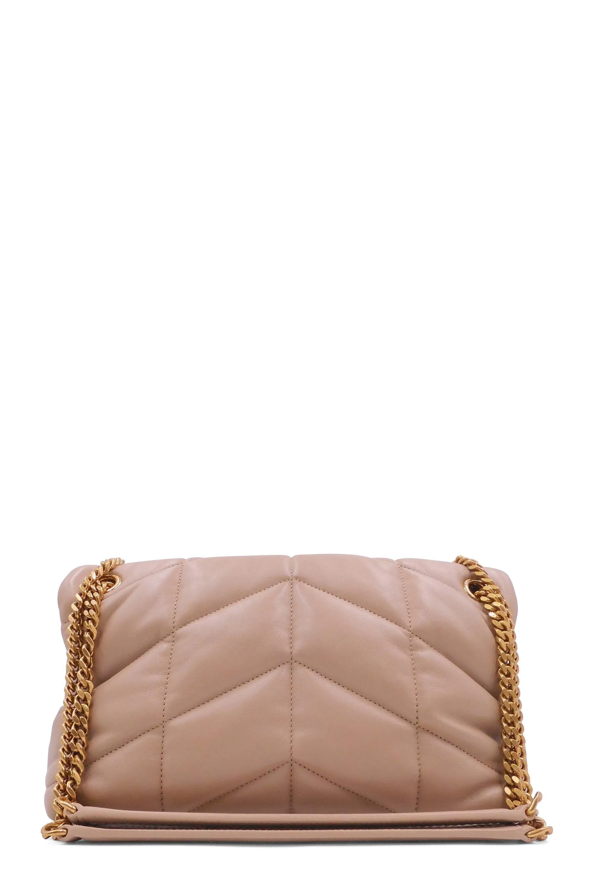 Small Loulou Puffer Bag Nude