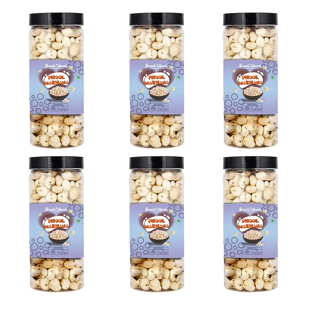 SnackAmor Phool Makhana Jars – Fit for Fasting, Prasad  (55gm each)