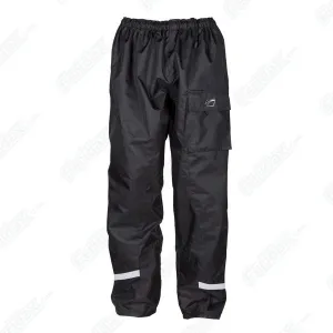 Spada Aqua Waterproof Breathable Motorcycle Over Trousers Pants - Black