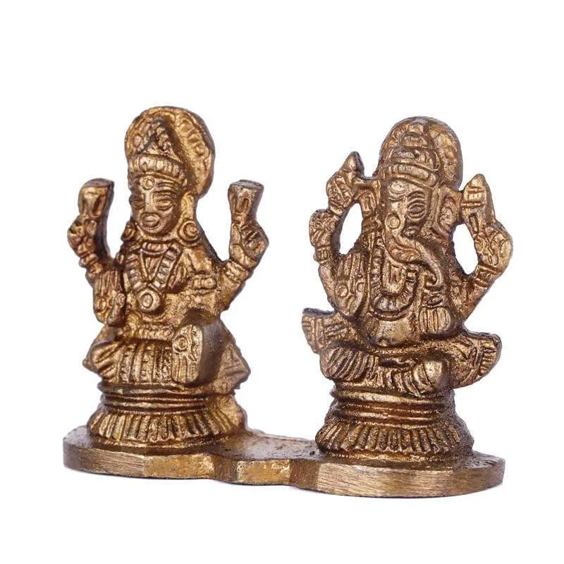 Spiritual Lakshmi Ganesh Brass Idol