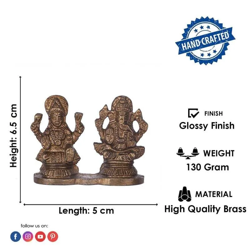 Spiritual Lakshmi Ganesh Brass Idol