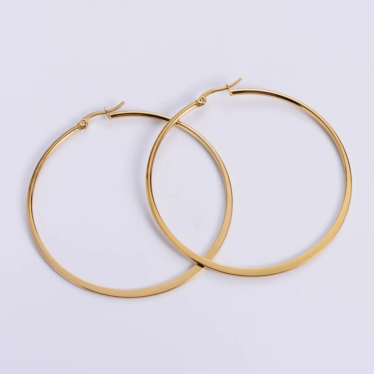 Stainless Steel Gold Hoops