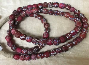 Strand of Fancy Flower Venetian Glass Beads!