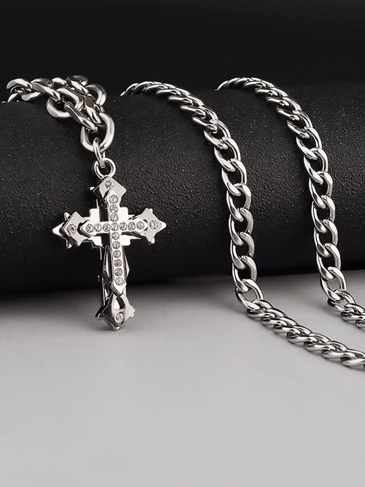 Stylish Crucifix Pendant with Chain