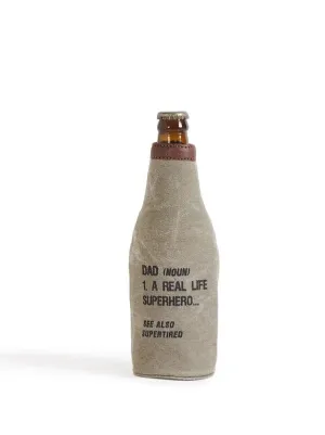 Super Dad Canvas Bottle Koozie