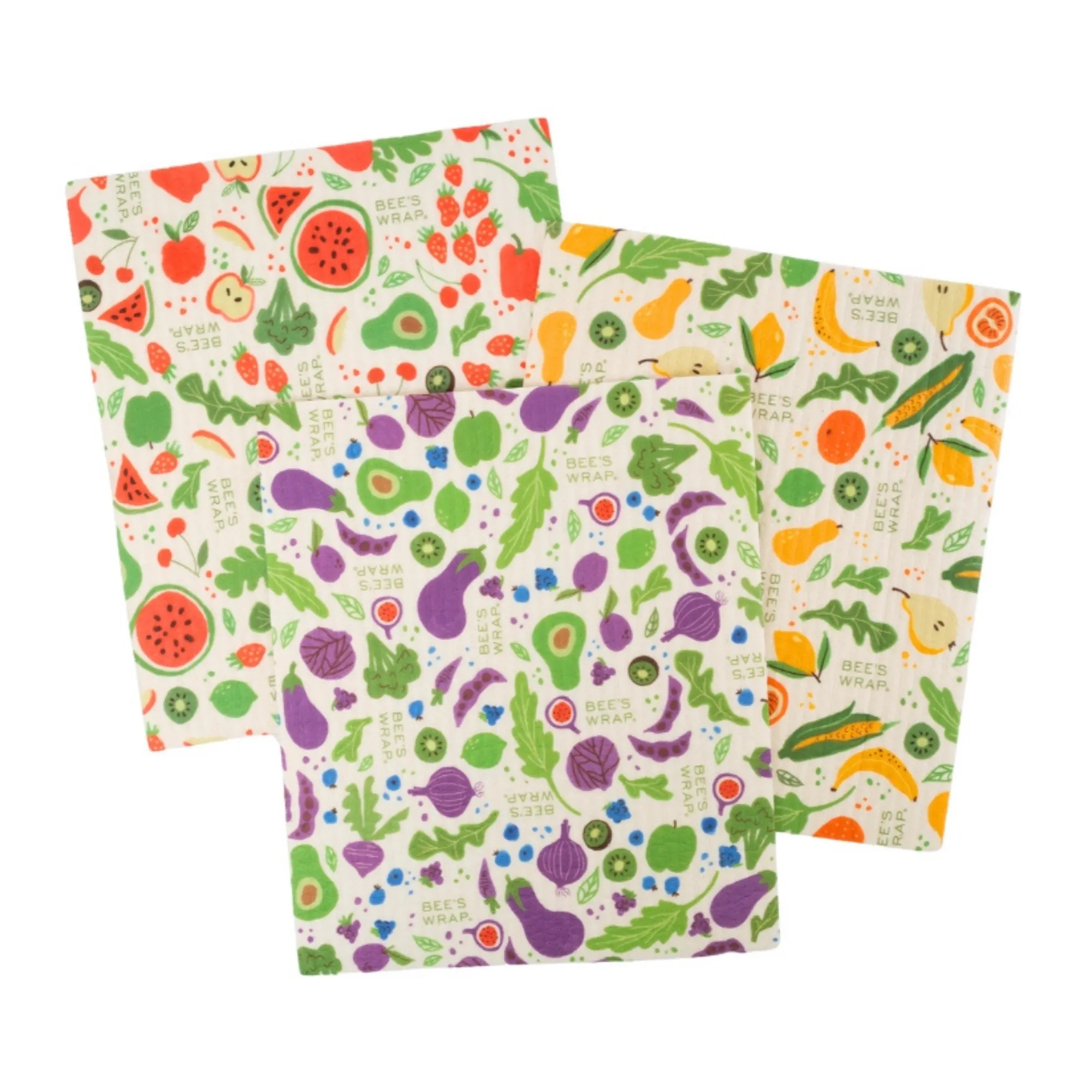 Swedish Dishcloth 3 Pack - Garden Party Print