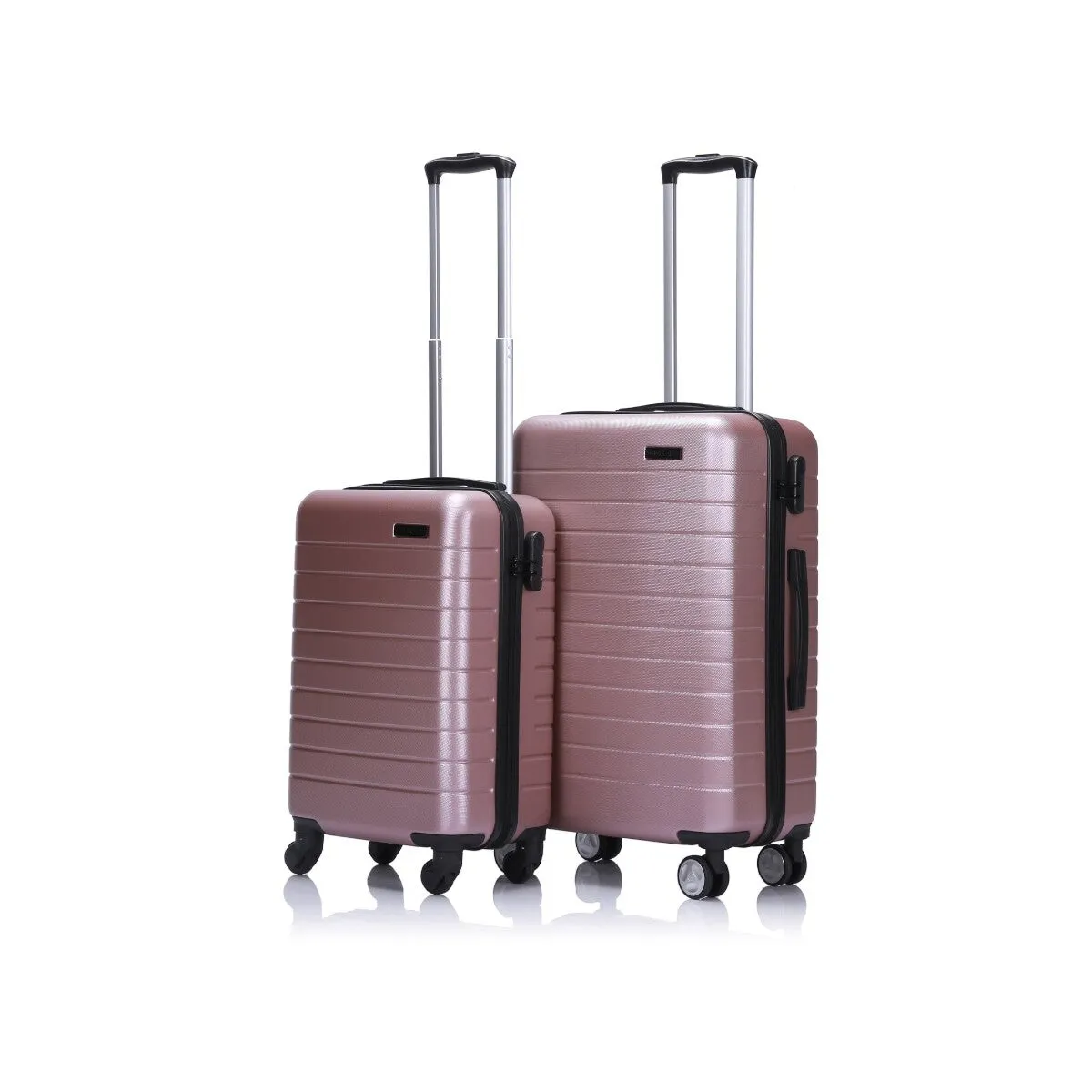 Swiss 2 Piece Hard Case Luggage Set - Rose Gold