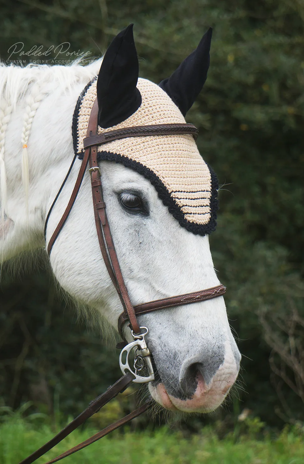 Tan and Black Stripe Fly Bonnet